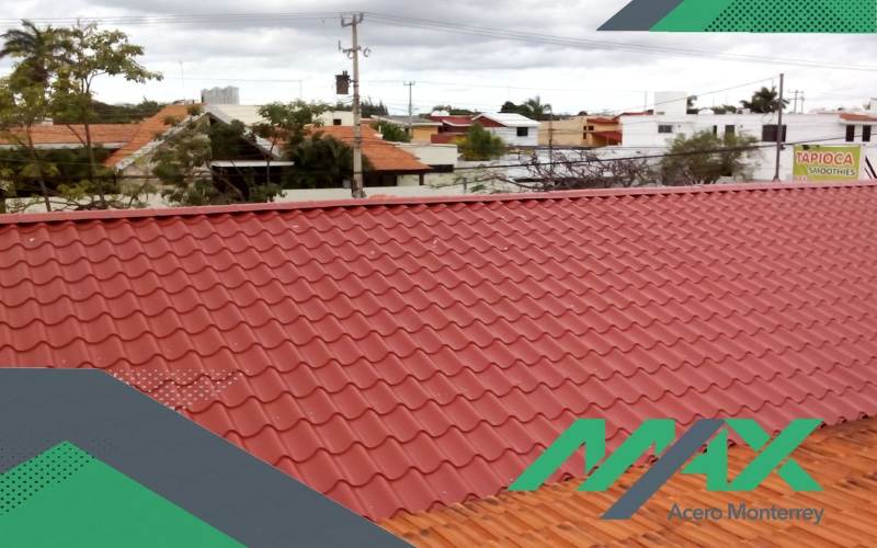 La lámina de acero tipo teja lleva por nombre Galvateja es una alternativa para techo con un acanalado diferente. EnvÍos a todo México.